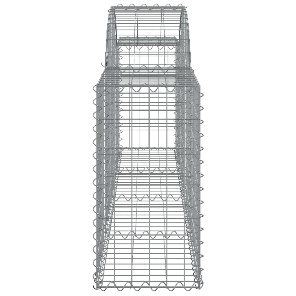 Gabionen mit Hochbogen 12 Stk. 200x30x60/80 cm Verzinktes Eisen