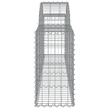 Gabionen mit Hochbogen 20 Stk. 200x30x60/80 cm Verzinktes Eisen