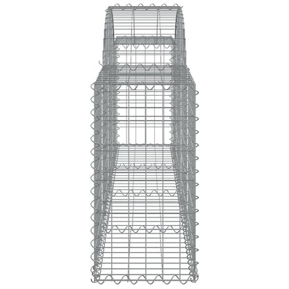 Gabionen mit Hochbogen 25 Stk. 200x30x60/80 cm Verzinktes Eisen