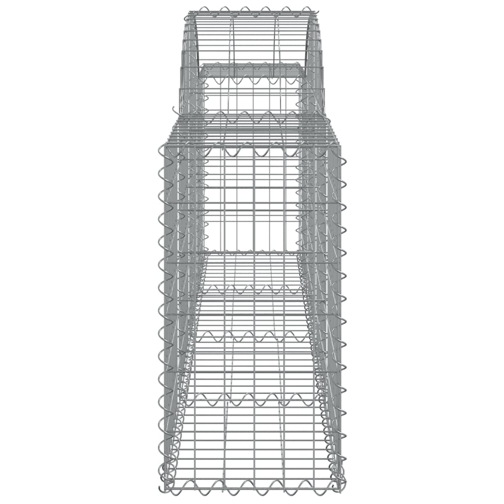 Gabionen mit Hochbogen 25 Stk. 200x30x60/80 cm Verzinktes Eisen