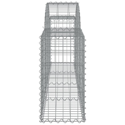 Gabionen mit Hochbogen 25 Stk. 200x30x60/80 cm Verzinktes Eisen