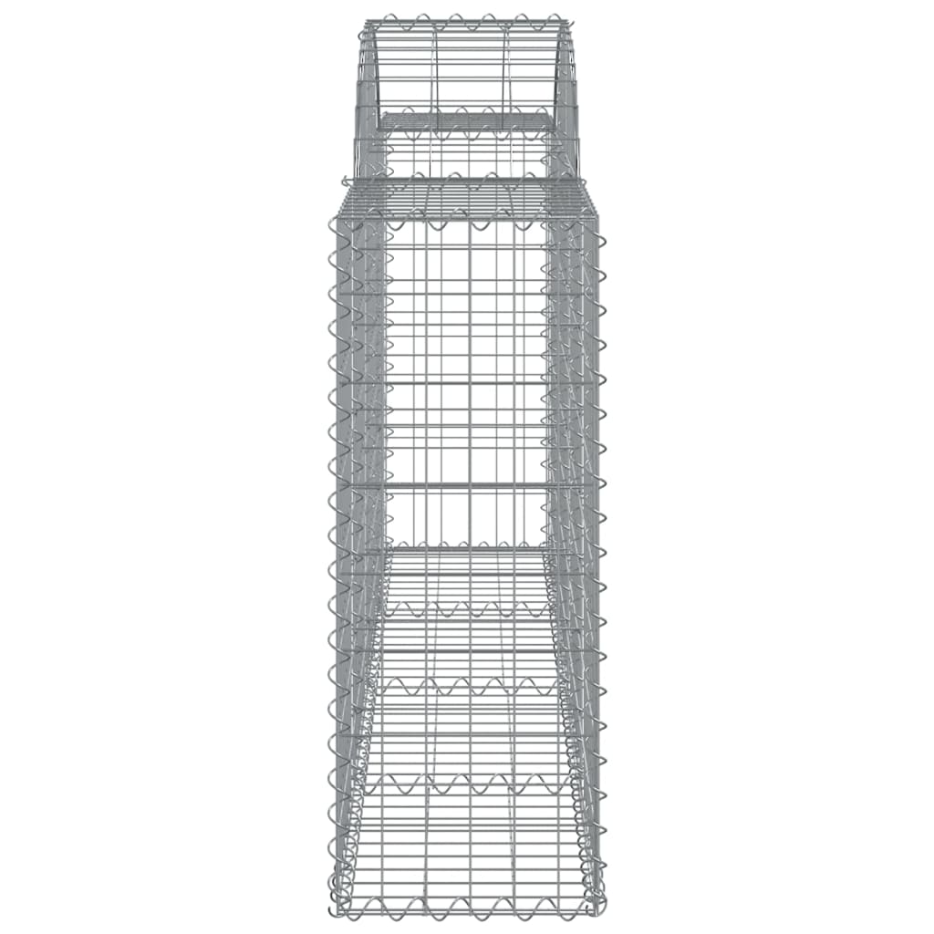 Gabionen mit Hochbogen 30 Stk. 200x30x80/100cm Verzinktes Eisen