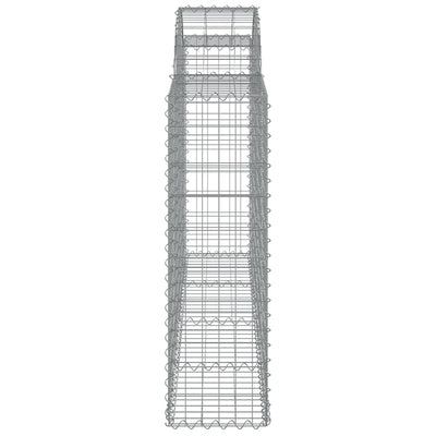 Gabionen mit Hochbogen 30Stk. 200x30x100/120cm Verzinktes Eisen