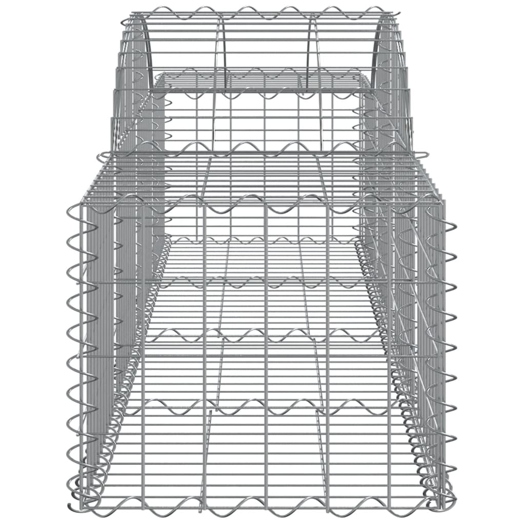 Gabionen mit Hochbogen 20 Stk. 200x50x40/60 cm Verzinktes Eisen