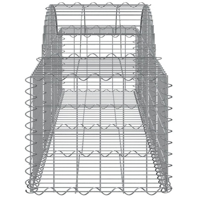 Gabionen mit Hochbogen 20 Stk. 200x50x40/60 cm Verzinktes Eisen