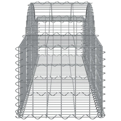 Gabionen mit Hochbogen 30 Stk. 200x50x40/60 cm Verzinktes Eisen