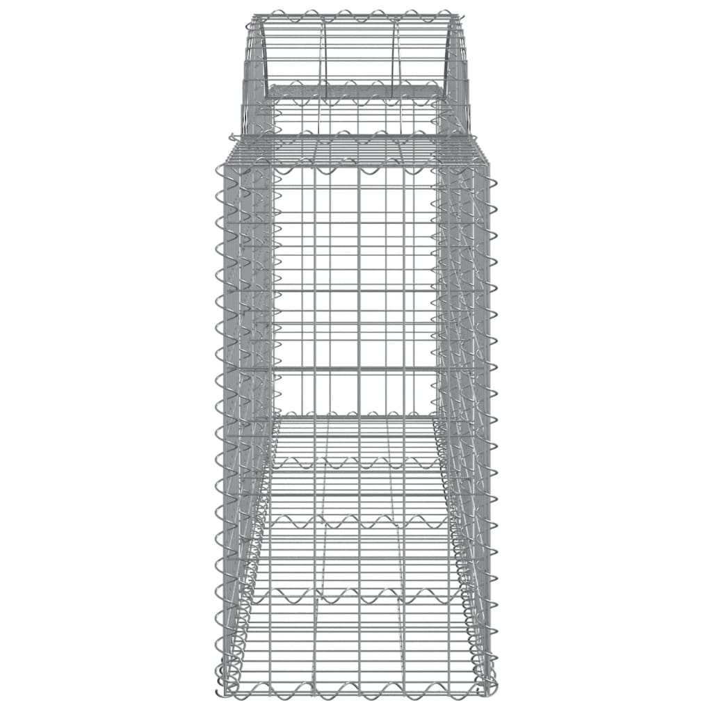 Gabionen mit Hochbogen 50 Stk. 200x50x80/100cm Verzinktes Eisen