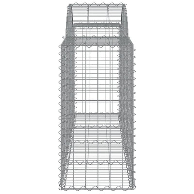 Gabionen mit Hochbogen 50 Stk. 200x50x80/100cm Verzinktes Eisen