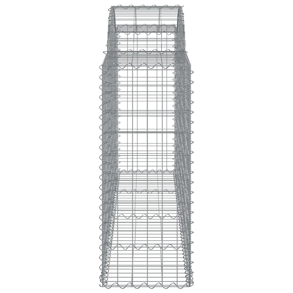 Gabionen mit Hochbogen 30 Stk 200x50x100/120cm Verzinktes Eisen