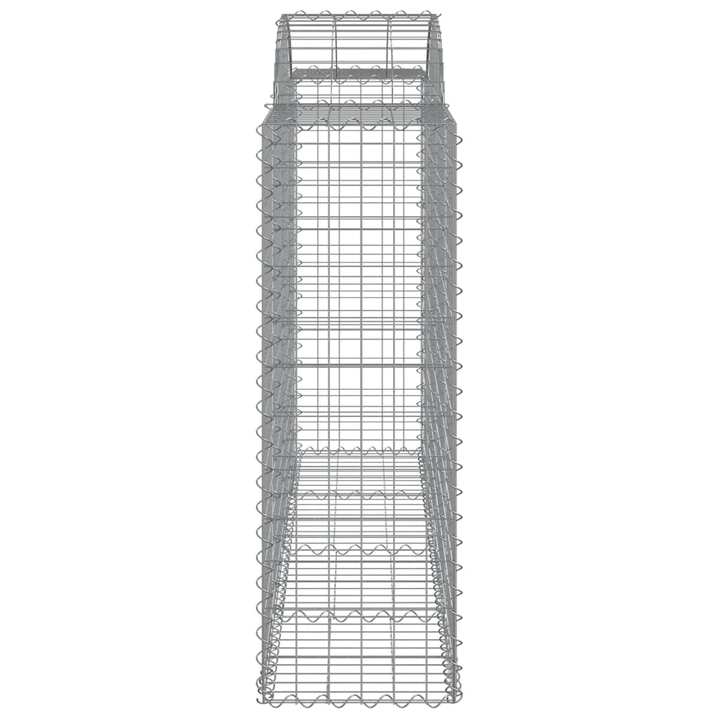 Gabionen mit Hochbogen 40Stk. 200x50x120/140cm Verzinktes Eisen