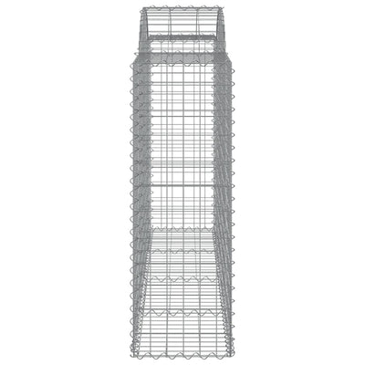 Gabionen mit Hochbogen 40Stk. 200x50x120/140cm Verzinktes Eisen