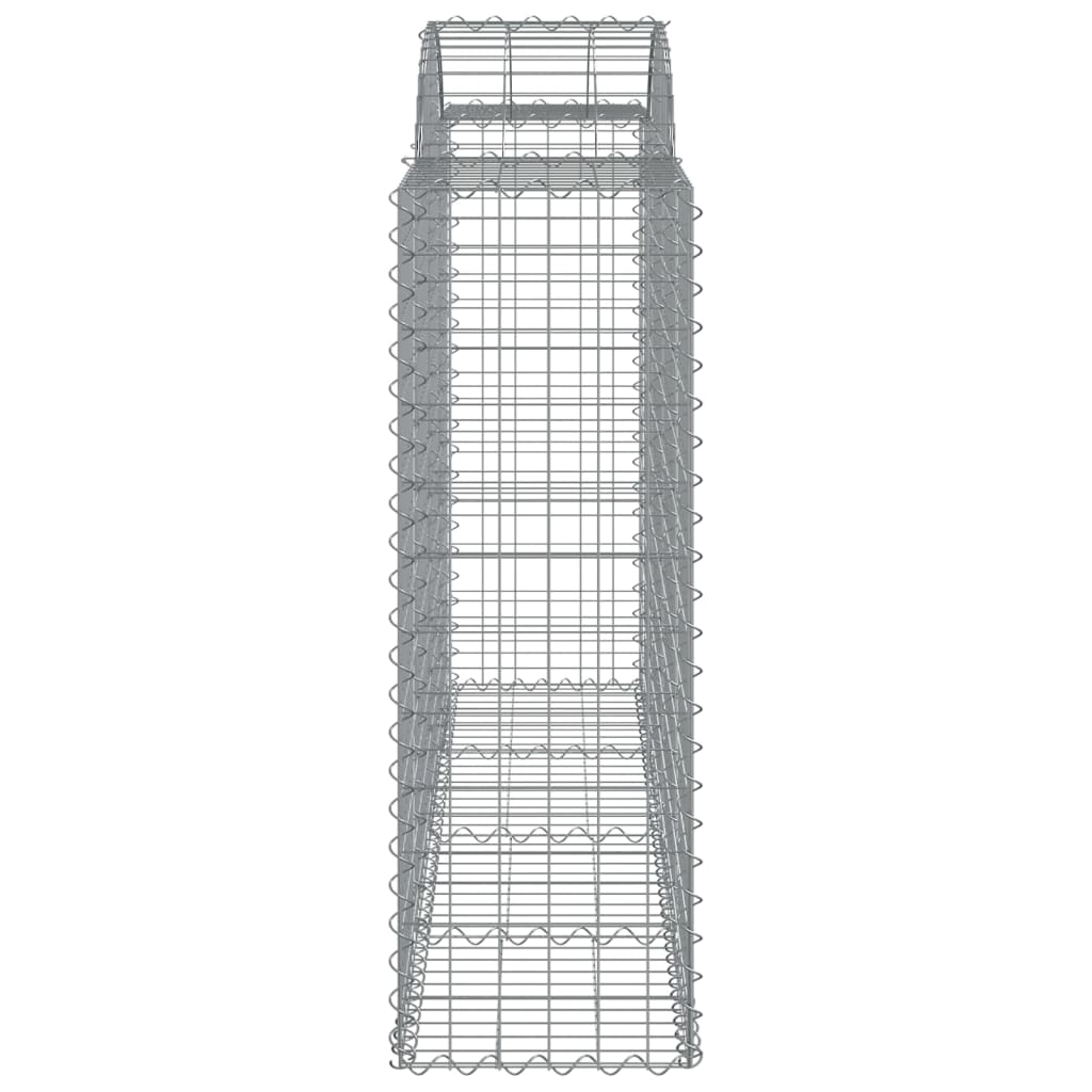 Gabionen mit Hochbogen 50Stk. 200x50x120/140cm Verzinktes Eisen