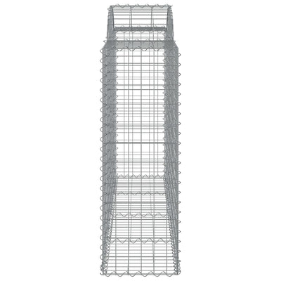 Gabionen mit Hochbogen 50Stk. 200x50x120/140cm Verzinktes Eisen