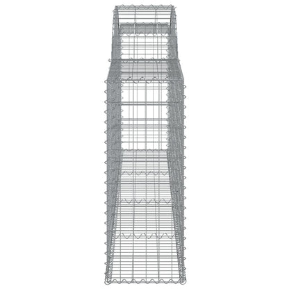 Gabionen mit Hochbogen 25 Stk. 300x30x80/100cm Verzinktes Eisen