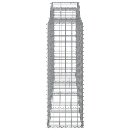 Gabionen mit Hochbogen 25 Stk 300x50x140/160cm Verzinktes Eisen