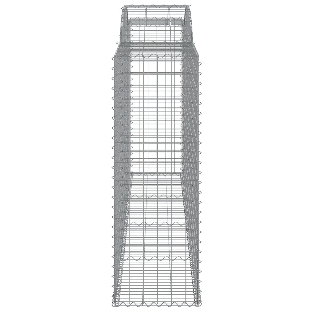 Gabionen mit Hochbogen 25 Stk 300x50x140/160cm Verzinktes Eisen