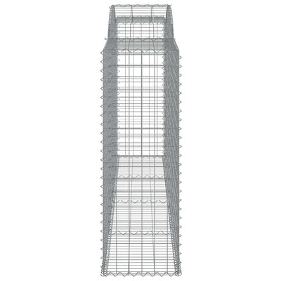 Gabionen mit Hochbogen 30 Stk 300x50x140/160cm Verzinktes Eisen