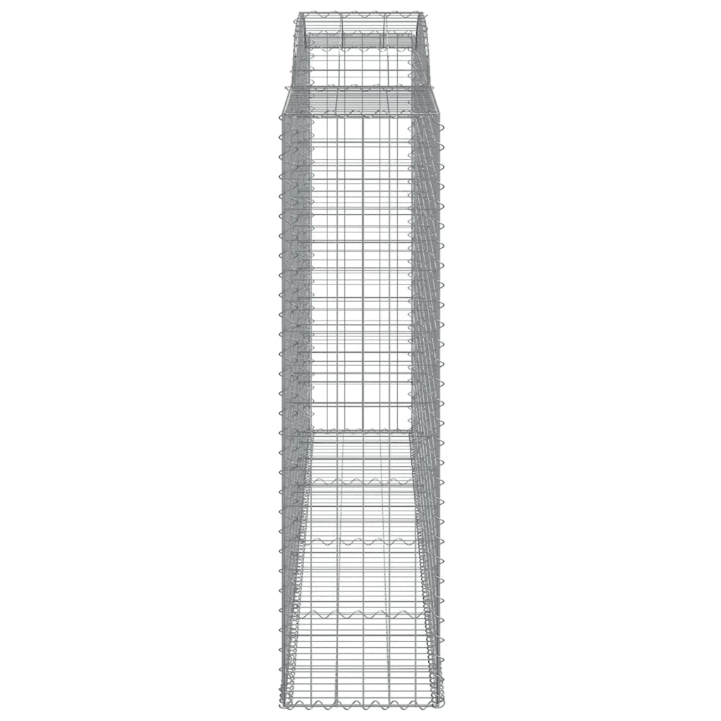 Gabionen mit Hochbogen 6 Stk. 300x50x180/200cm Verzinktes Eisen