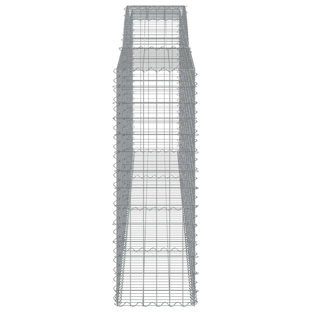 Gabionen mit Hochbogen 20 Stk 400x50x140/160cm Verzinktes Eisen