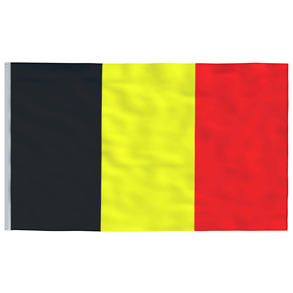 Flagge Belgiens mit Mast 5,55 m Aluminium