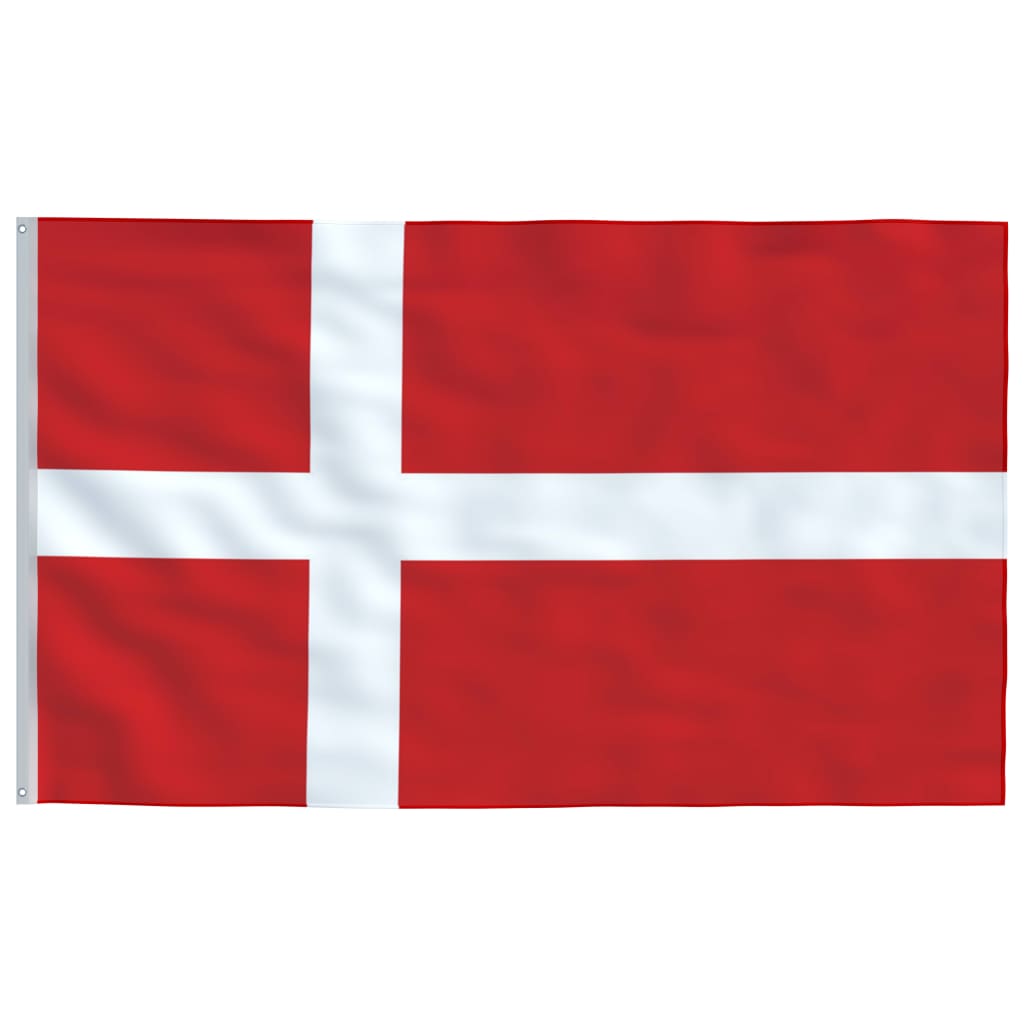 Flagge Dänemarks mit Mast 5,55 m Aluminium