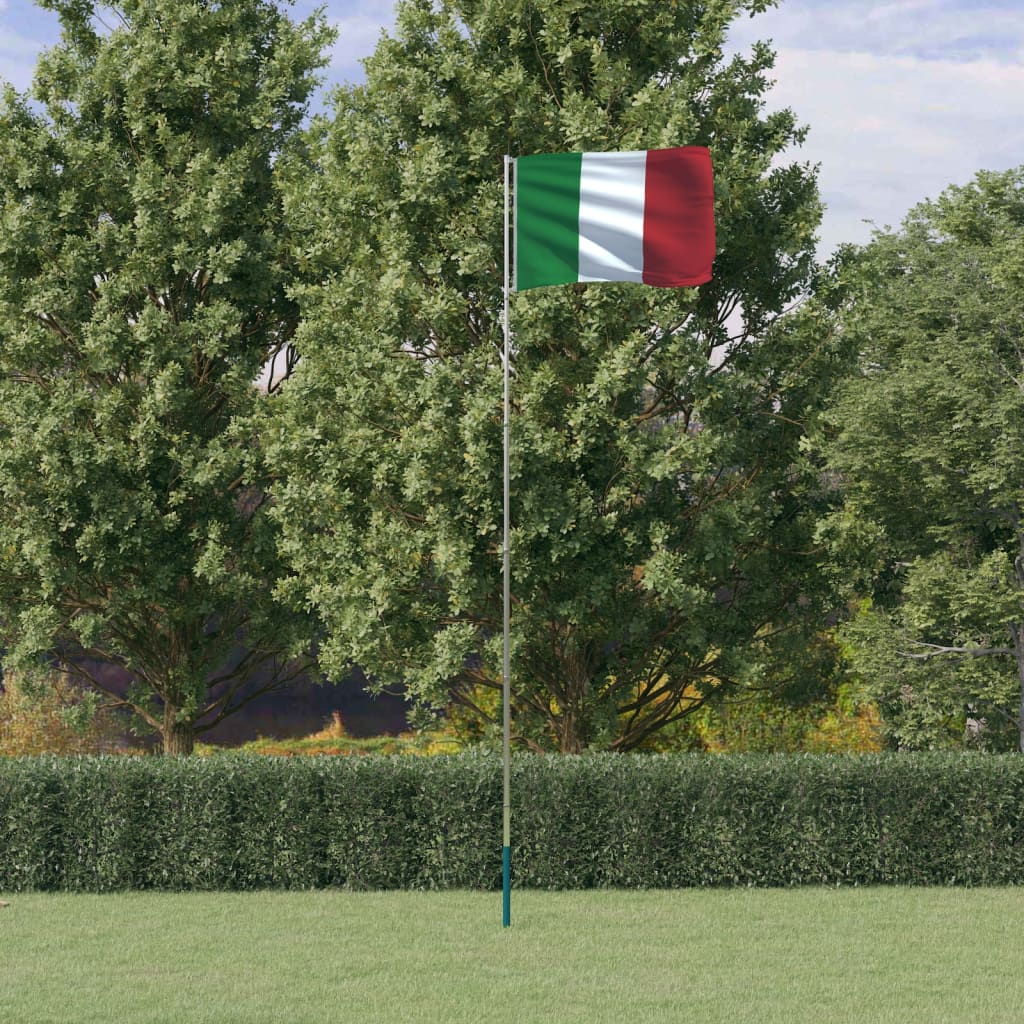 Flagge Italiens mit Mast 5,55 m Aluminium