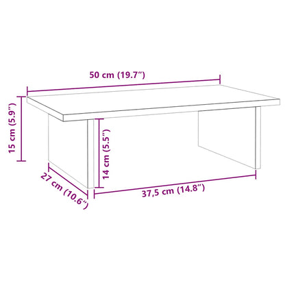Monitorständer 50x27x15 cm Massivholz Kiefer
