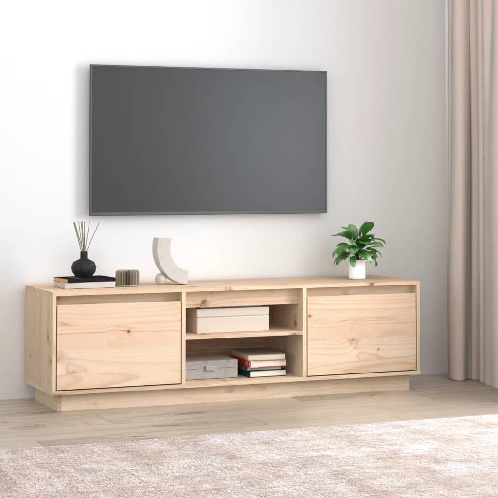 TV-Schrank 140x35x40 cm Massivholz Kiefer