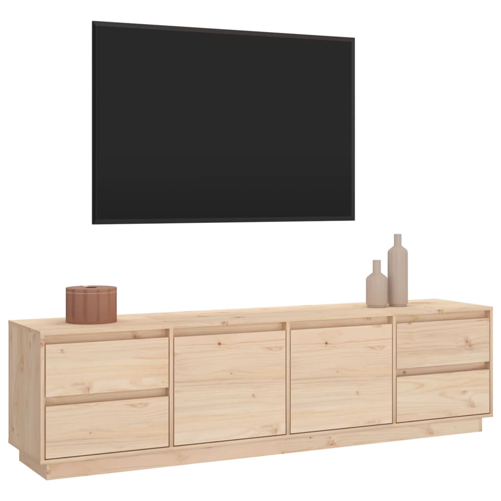 TV-Schrank 176x37x47,5 cm Massivholz Kiefer