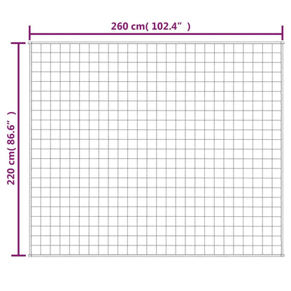 Gewichtsdecke Grau 220x260 cm 15 kg Stoff