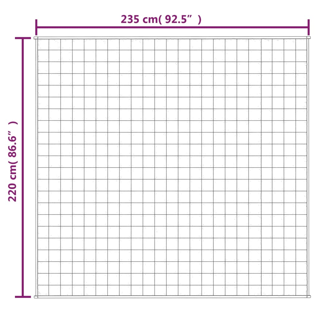 Gewichtsdecke Blau 220x235 cm 15 kg Stoff