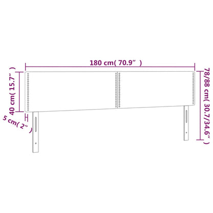 Kopfteile 2 Stk. Dunkelgrau 90x5x78/88 cm Stoff