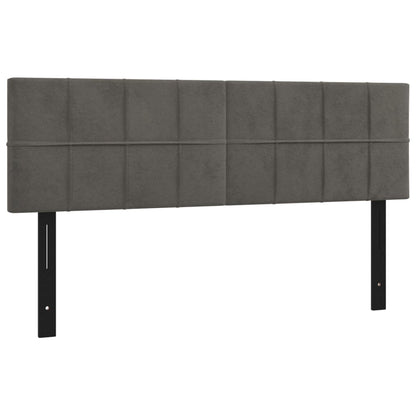 Kopfteile 2 Stk. Dunkelgrau 72x5x78/88 cm Samt