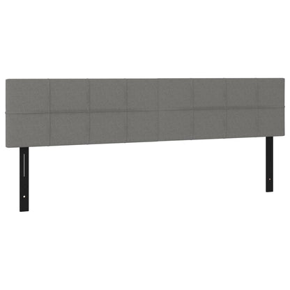 Kopfteile 2 Stk. Dunkelgrau 100x5x78/88 cm Stoff