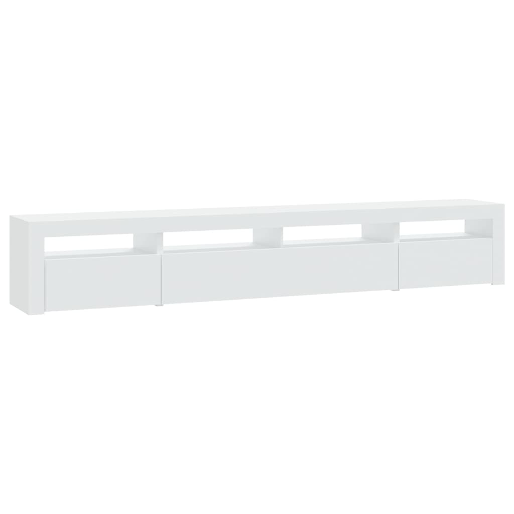 TV-Schrank mit LED-Leuchten Weiß 240x35x40 cm