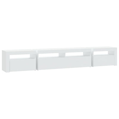 TV-Schrank mit LED-Leuchten Weiß 240x35x40 cm