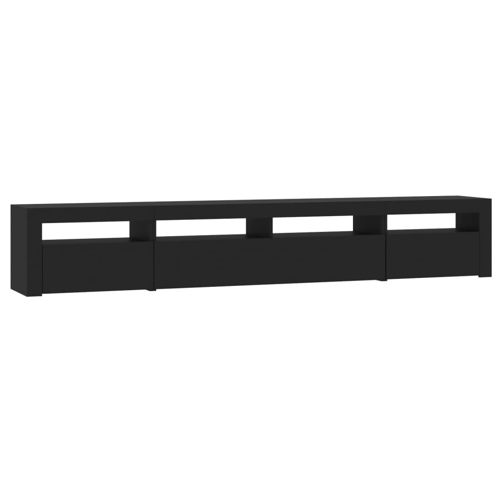 TV-Schrank mit LED-Leuchten Schwarz 240x35x40 cm