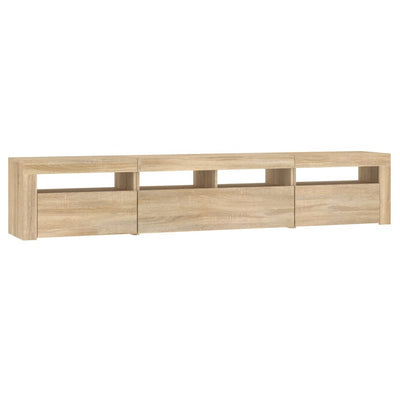 TV-Schrank mit LED-Leuchten Sonoma-Eiche 210x35x40 cm