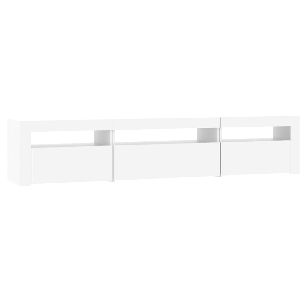 TV-Schrank mit LED-Leuchten Weiß 195x35x40 cm