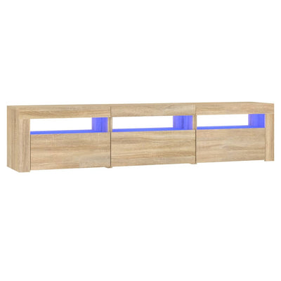 TV-Schrank mit LED-Leuchten Sonoma-Eiche 180x35x40 cm