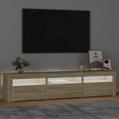 TV-Schrank mit LED-Leuchten Sonoma-Eiche 180x35x40 cm