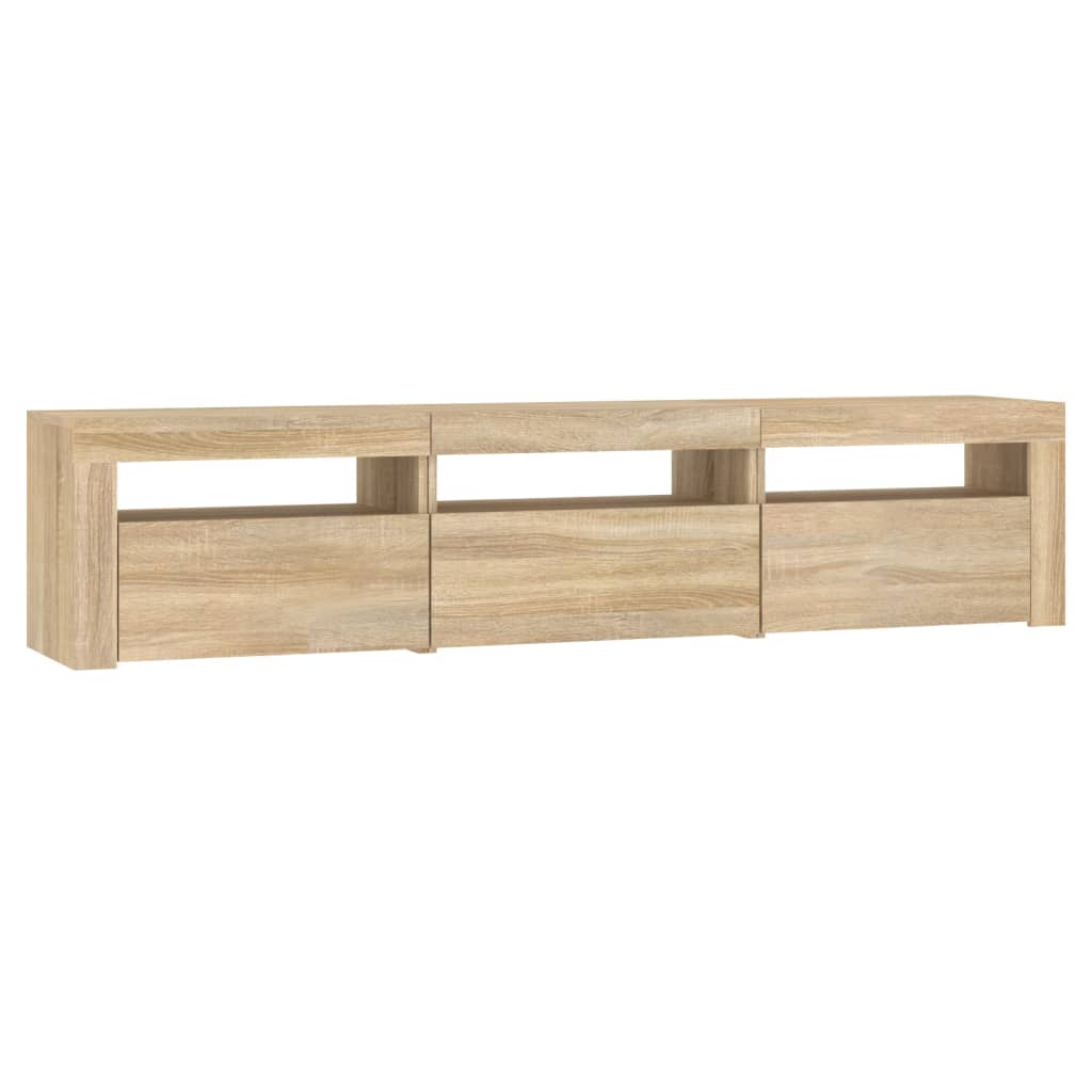 TV-Schrank mit LED-Leuchten Sonoma-Eiche 180x35x40 cm