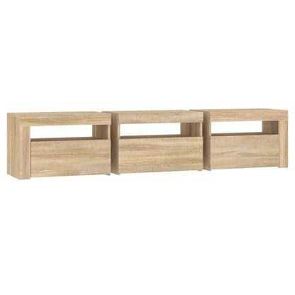 TV-Schrank mit LED-Leuchten Sonoma-Eiche 180x35x40 cm