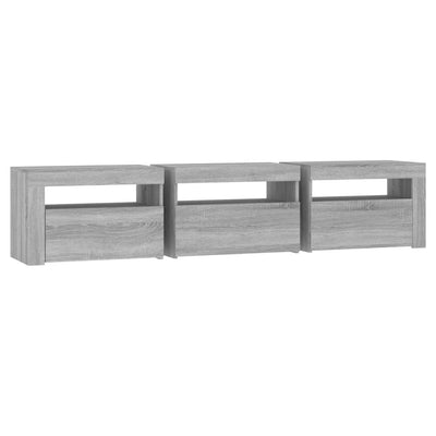 TV-Schrank mit LED-Leuchten Grau Sonoma 180x35x40 cm