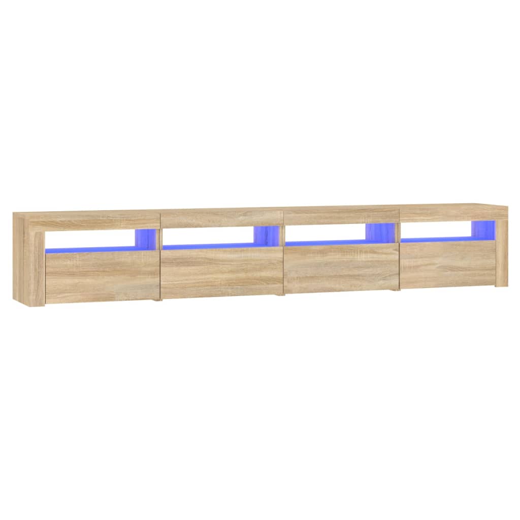 TV-Schrank mit LED-Leuchten Sonoma-Eiche 240x35x40 cm