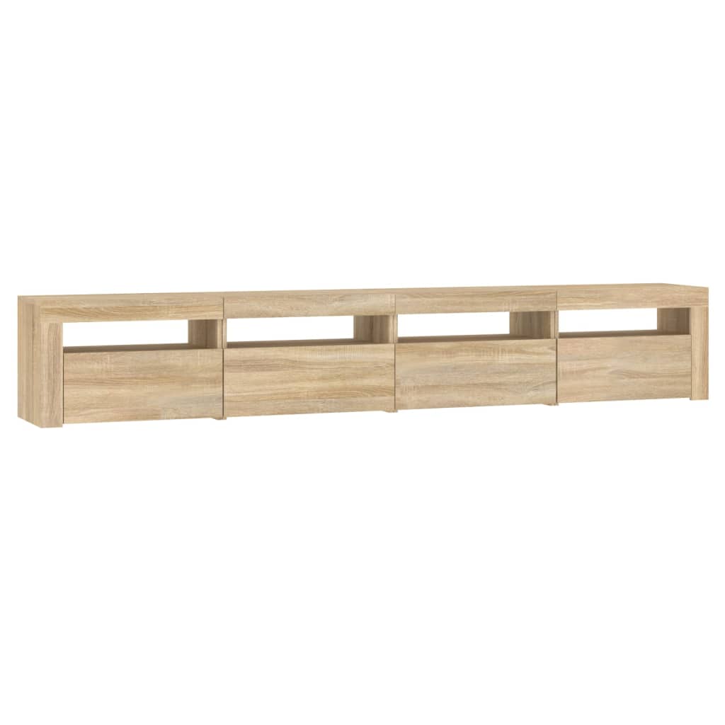 TV-Schrank mit LED-Leuchten Sonoma-Eiche 240x35x40 cm