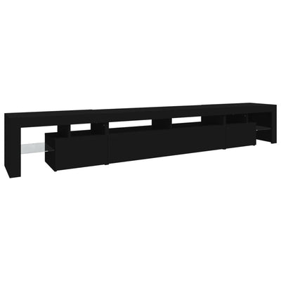 TV-Schrank mit LED-Leuchten Schwarz 260x36,5x40 cm