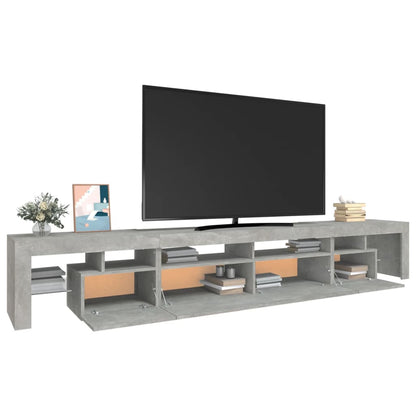 TV-Schrank mit LED-Leuchten Betongrau 260x36,5x40 cm