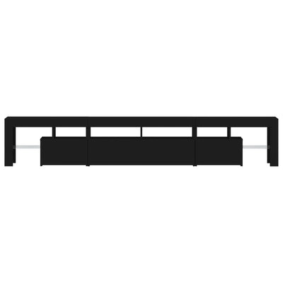 TV-Schrank mit LED-Leuchten Schwarz 230x36,5x40 cm