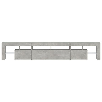 TV-Schrank mit LED-Leuchten Betongrau 230x36,5x40 cm